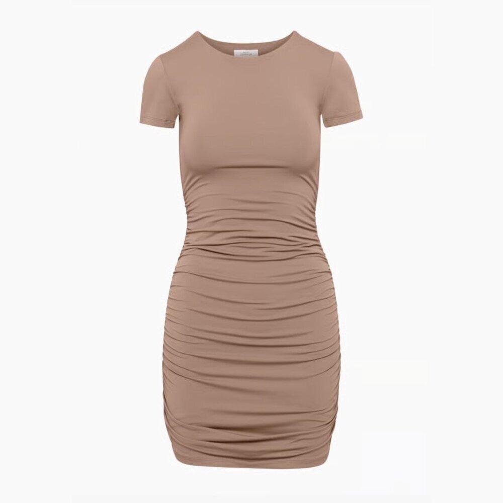 Babaton Aritzia Contour Ruched Mini Dress Size Medium 41238
